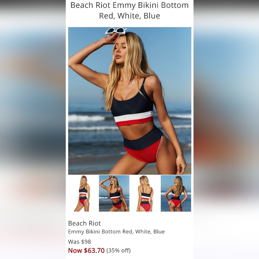 Nwot Size M Black and White Bikini Swim Set with Sporty Design